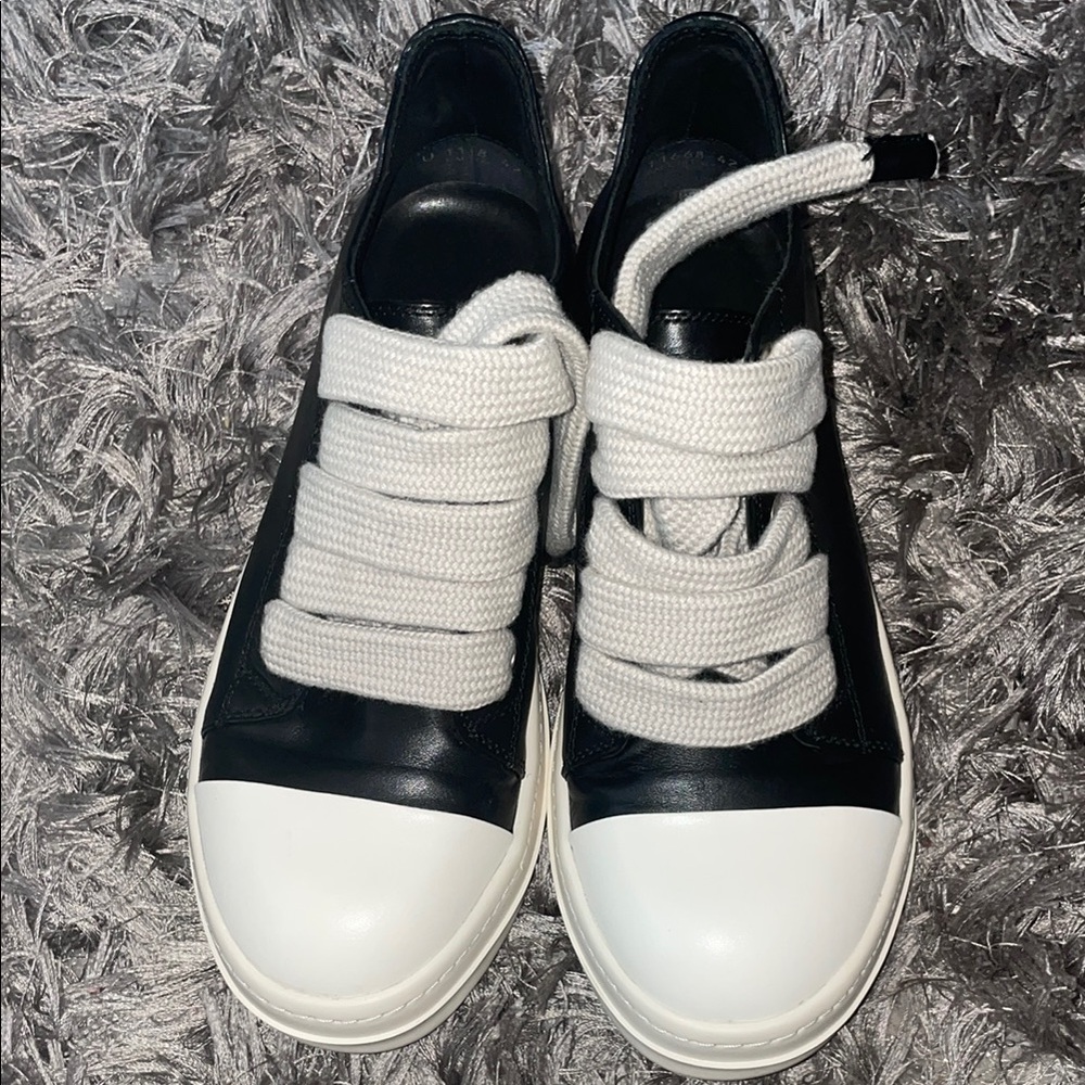 Rick Owens Black and White Sneakers